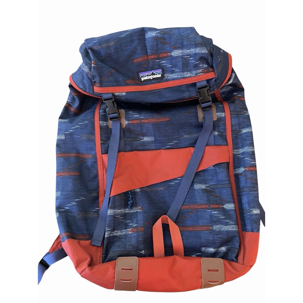 Patagonia Arbor Grande Pack 32L Backpack Hiking Outdoor Blue Rust Orange Ikat